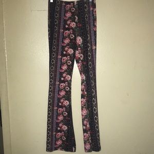 Flower flared pants
